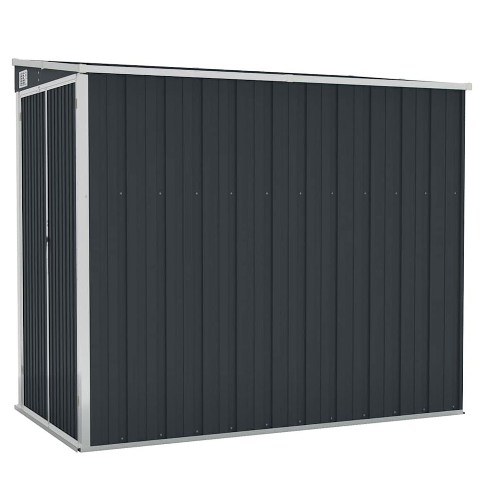 Abri de jardin mural anthracite 118x194x178 cm métal