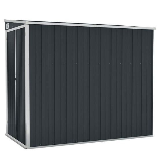 Abri de jardin mural anthracite 118x194x178 cm métal