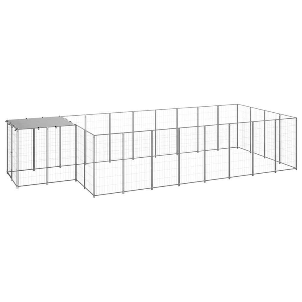Chenil argenté 10,89 m² acier