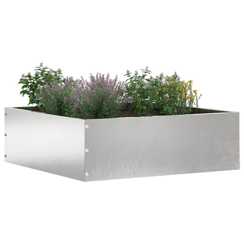 Bordure de pelouse 6 pc 40 x 40 x 13 cm acier inoxydable