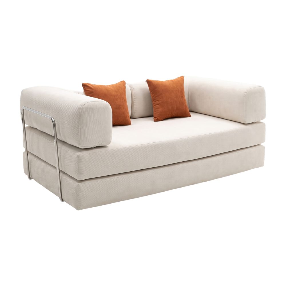 Canapé kaia convertible - blanc/mango