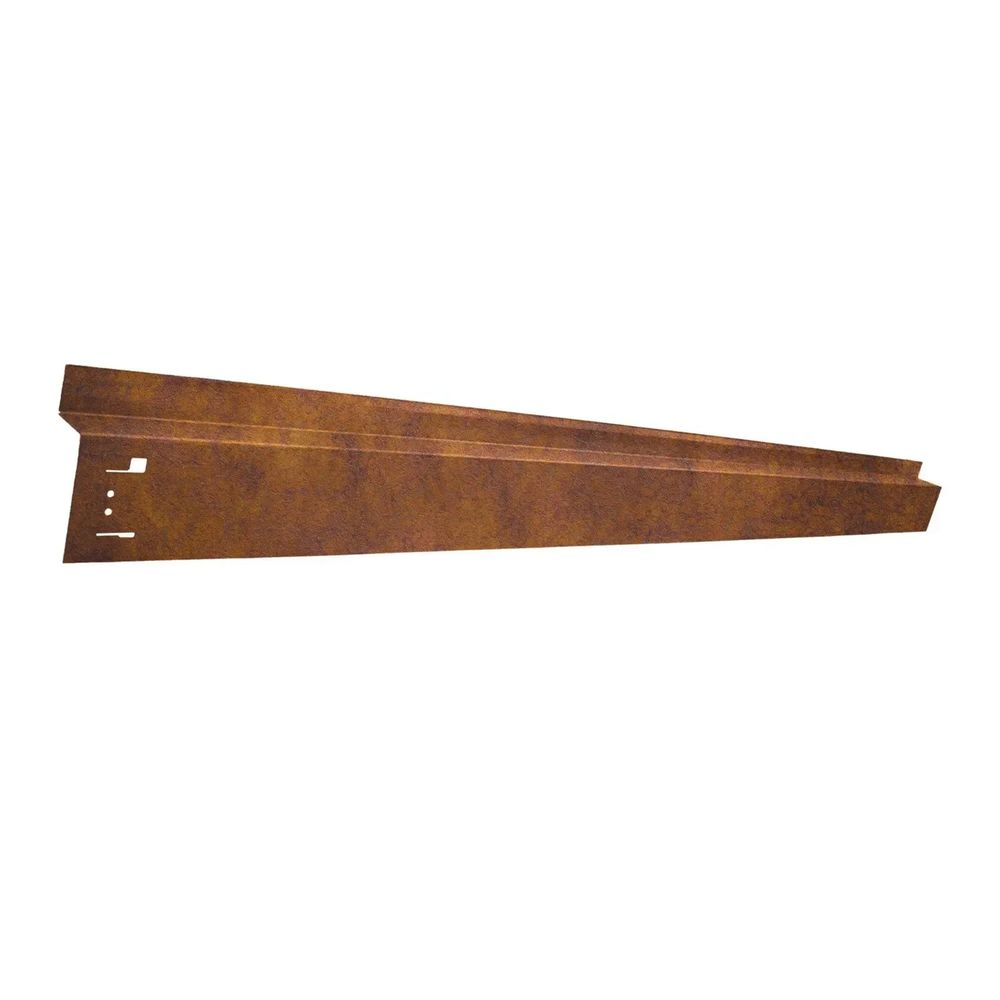 Bordure de jardin avec passage de roue - acier corten, 120 x 9,5 cm