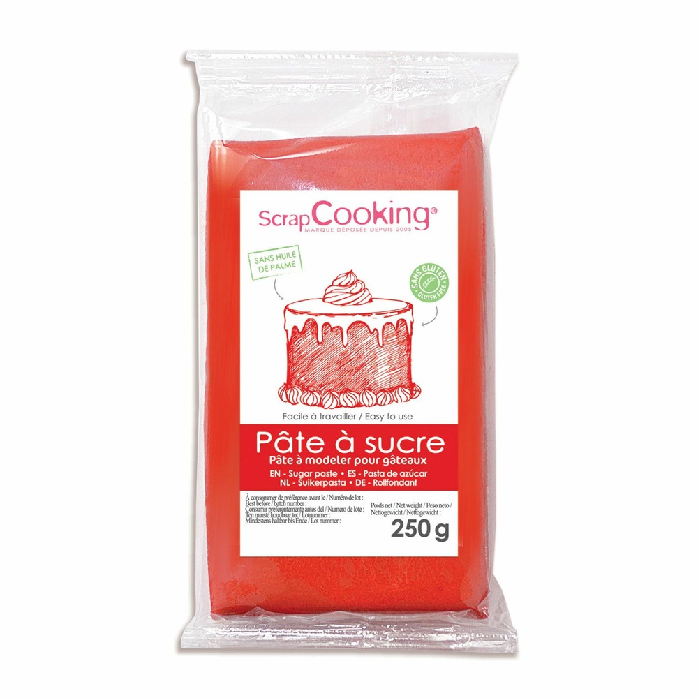 Pâte à sucre rouge - 250 g