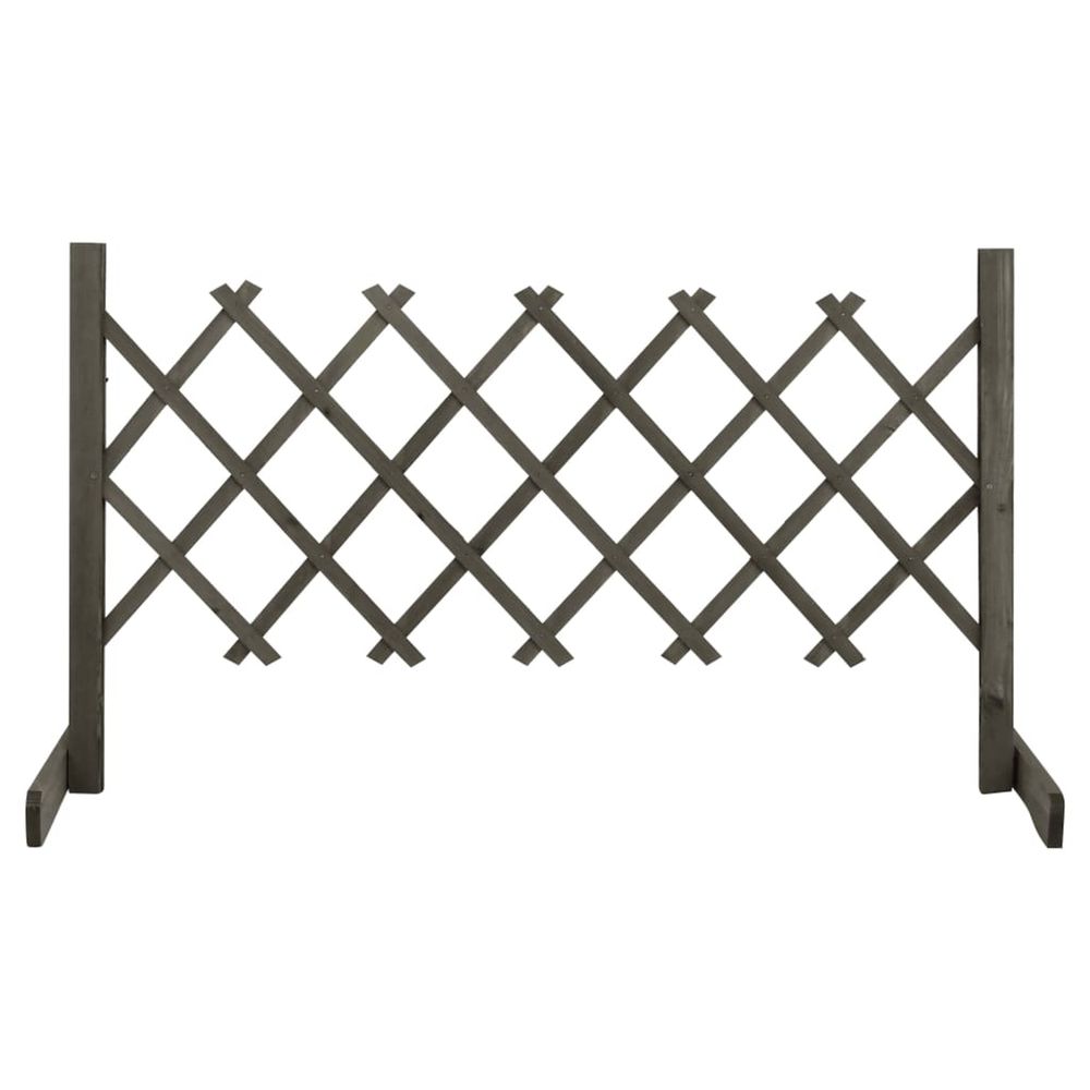 Clôture en treillis de jardin gris 120x60 cm bois de sapin