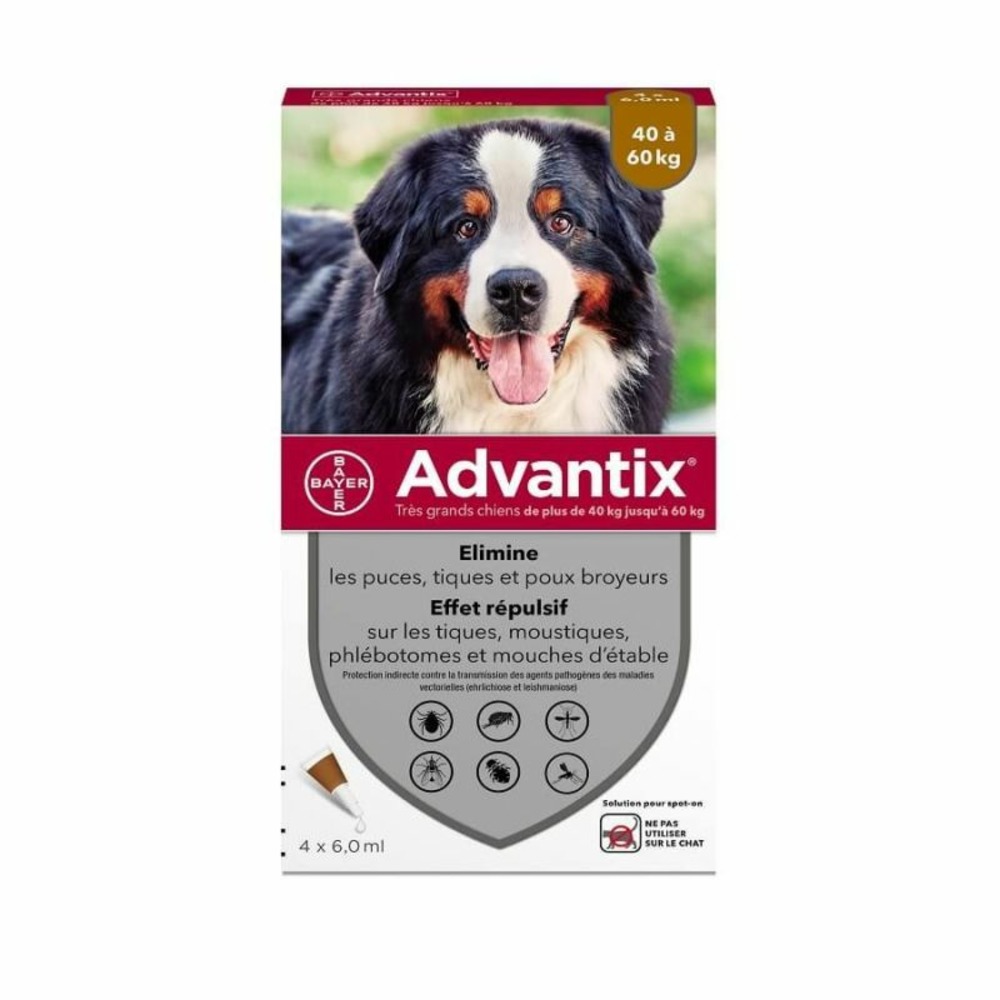 Pipettes antiparasitaire chien advantix 6 ml (40-60 kg) - bayer 6 pipettes