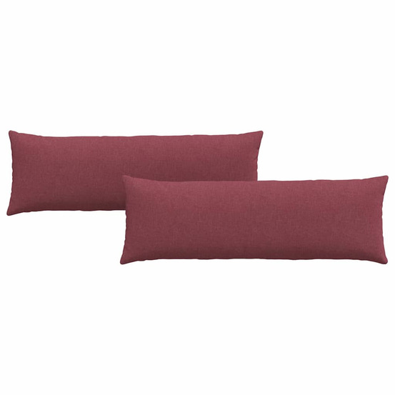 Coussins de canapé 2 pcs bordeaux 120 x 40 cm tissu