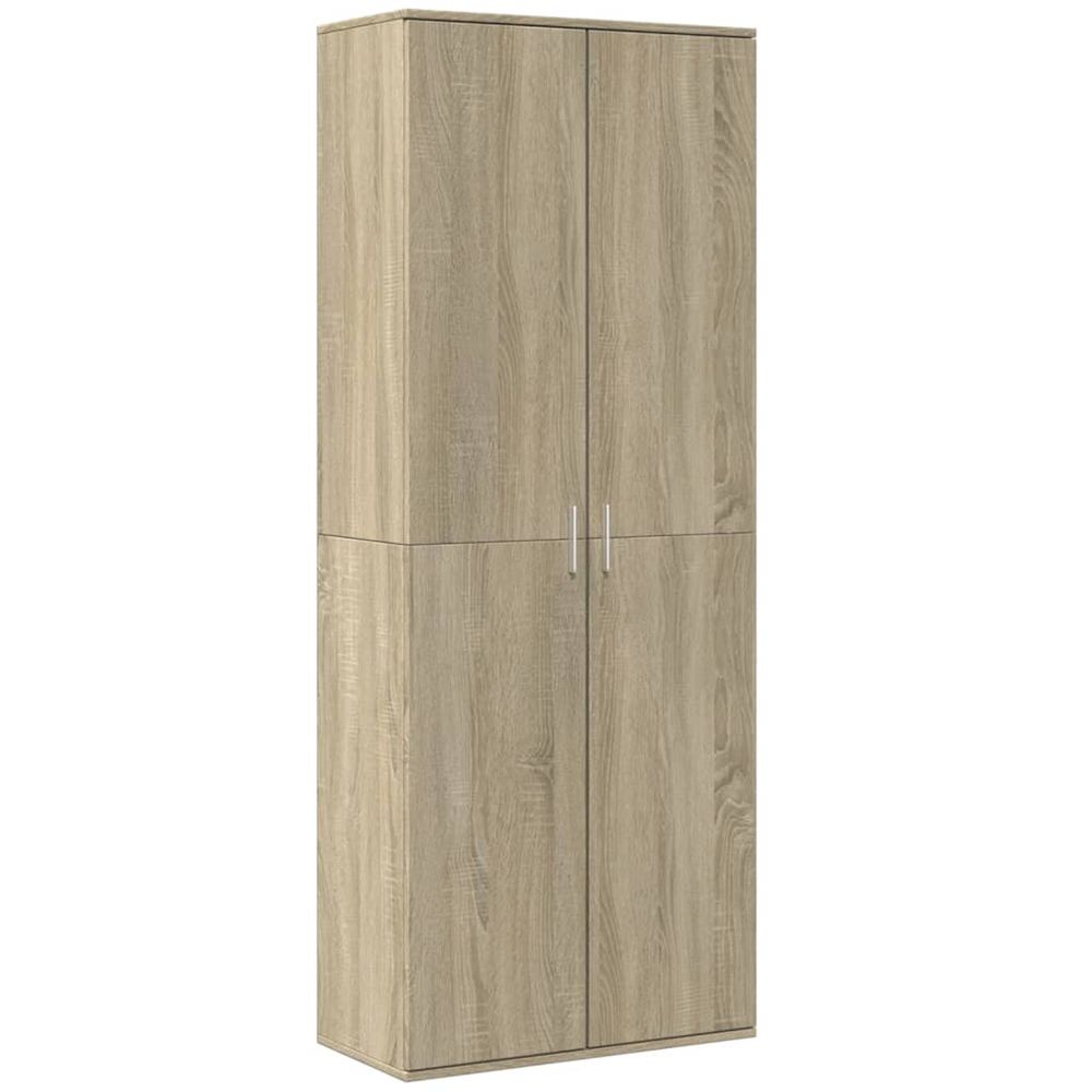 Buffet haut chêne sonoma 70x35x180 cm bois d'ingénierie