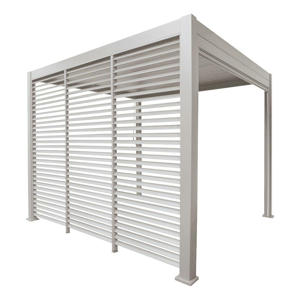 Persienne fixe 1x3m pour pergola evora argile