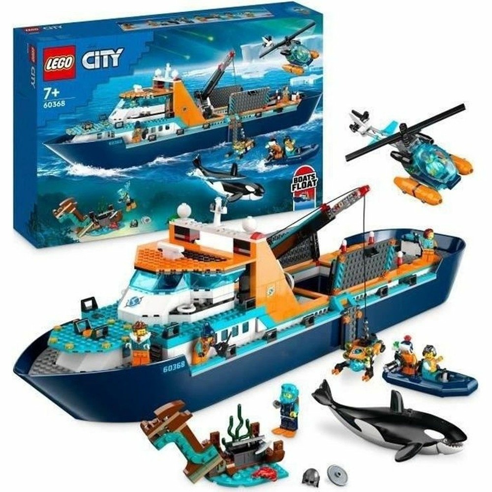 Lego city le navire d'exploration arctique, jouet de grand bateau flottant