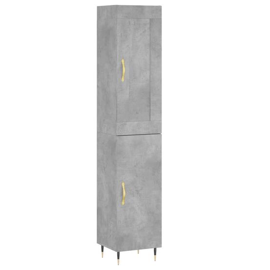 Buffet bahut commode armoire meuble de rangement organisateur cuisine salle de séjour salon haut 34,5 x 34 x 180 cm bois d'in