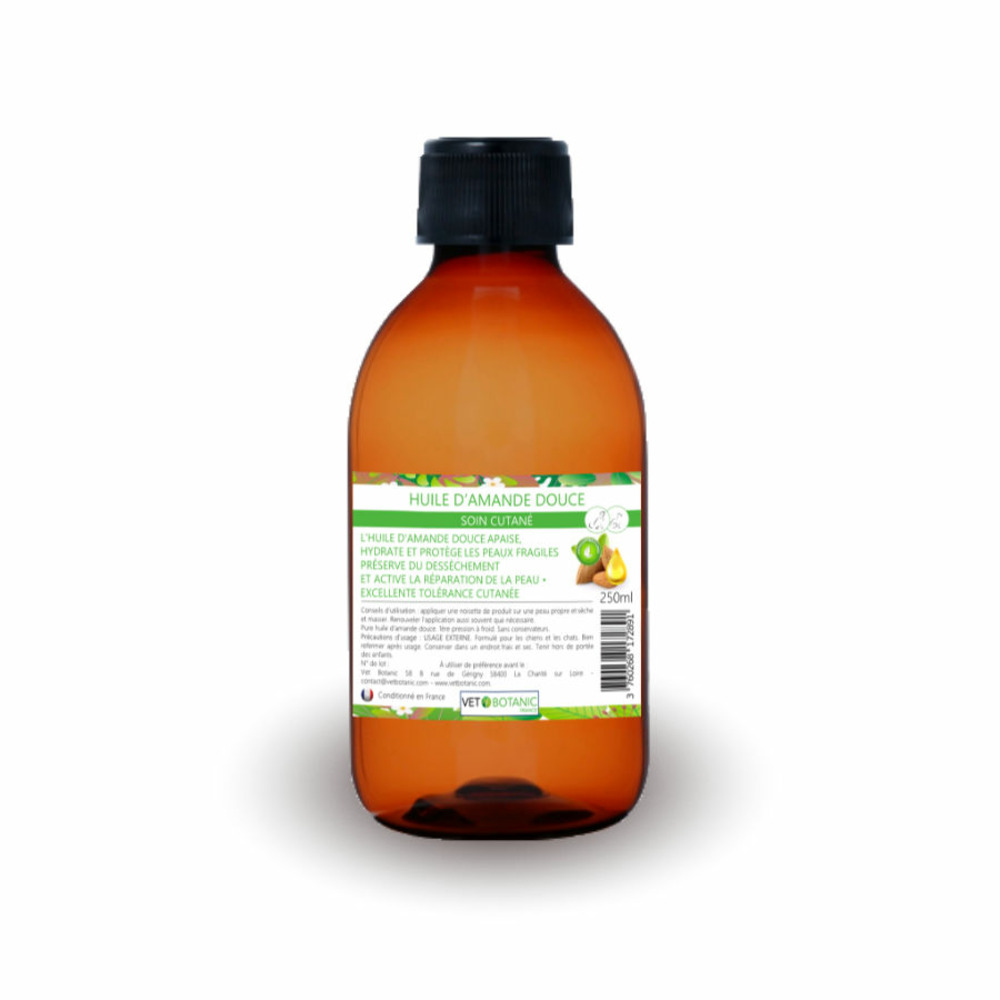 Huile d'amande douce - Soin cutané du chien et du chat