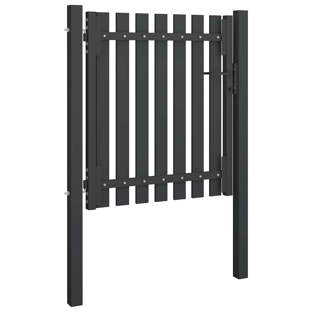 Portail de jardin en acier 100x75 cm anthracite