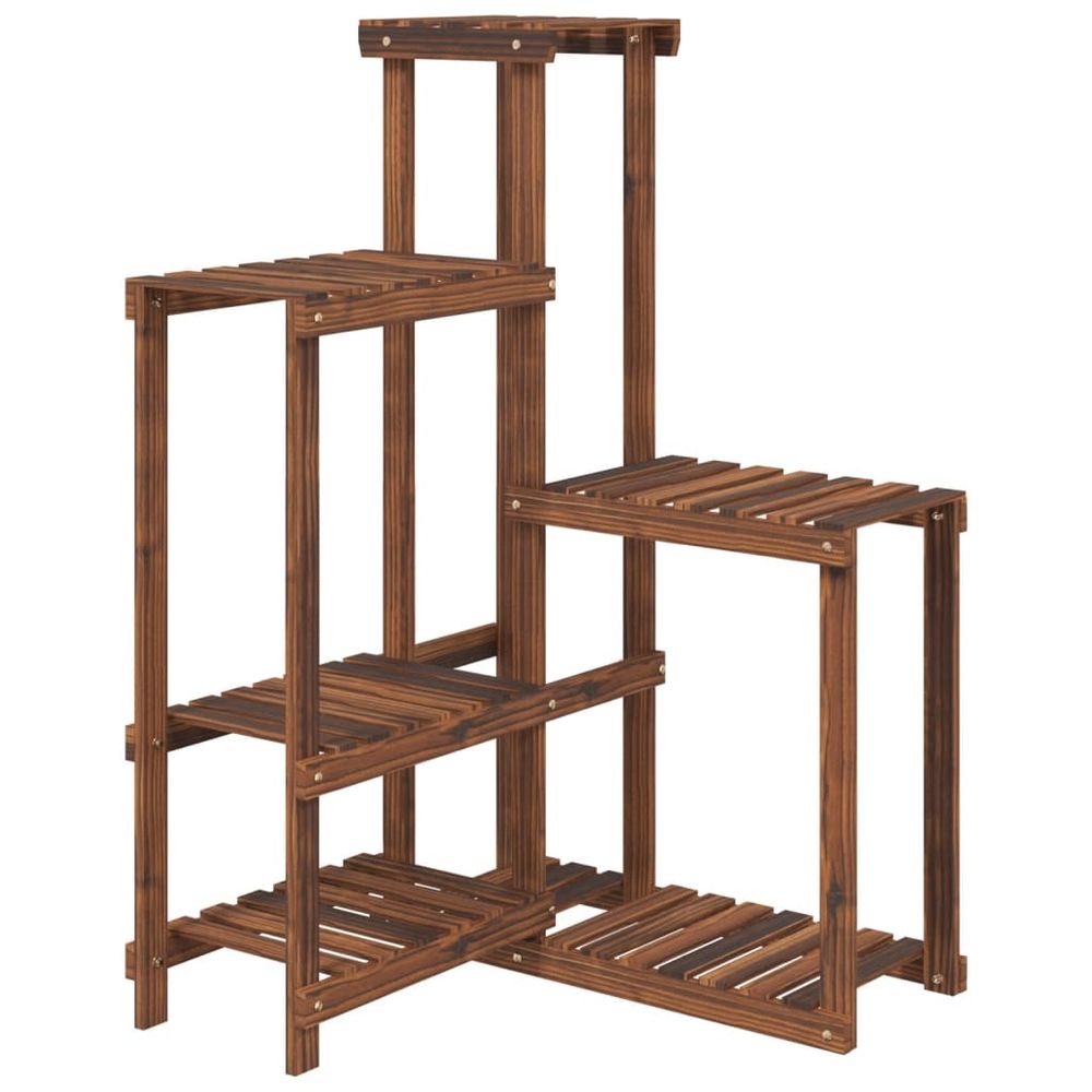 Support à fleurs meuble plante 62,5 x 61,5 x 101,5 cm bois massif de sapin marron