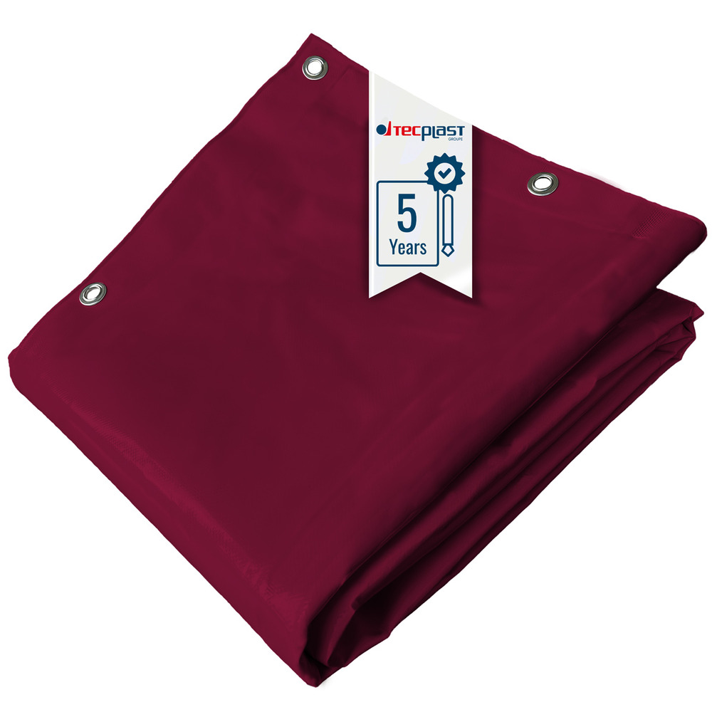 Bâche pour carport tecplast lp506cp 4x4 m - rouge bordeaux - garantie 5 ans