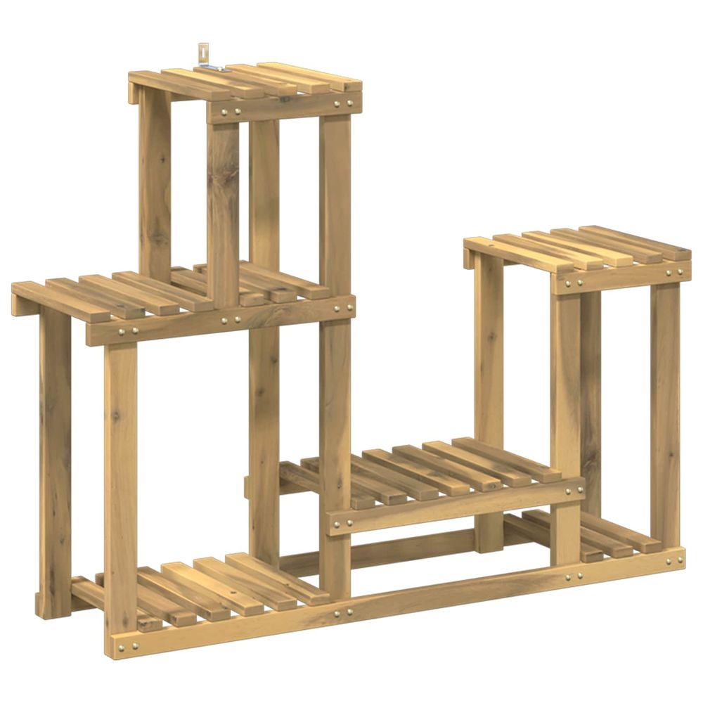 Support de plante blanc 90 x 25 x 73 cm bois d'acacia massif