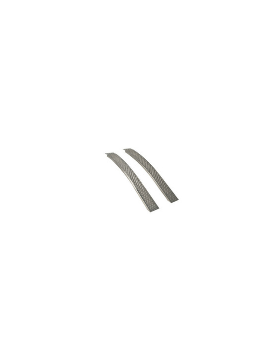 Jeu de 2 rampes courbées aluminium l: 150cm l: 20 cm, profil antidérapant d'une capacité maximum de