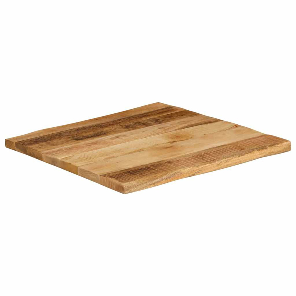 Dessus de table bord vivant 40x40x2,5 cm bois de manguier brut
