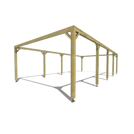 Pergola bois • 10m x 5m • indépendante • cadre simple • livraison comprise