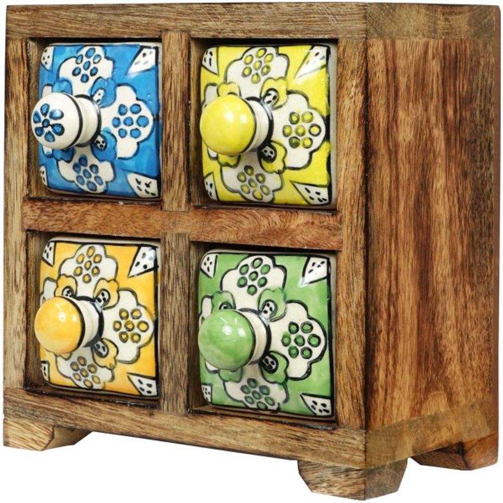 Petit meuble de rangement 4 tiroirs colorés