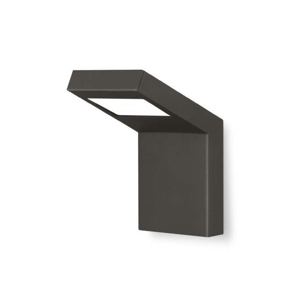 Applique murale design rectangle anthracite 160mm blanc neutre 400 lumens extérieur ip54