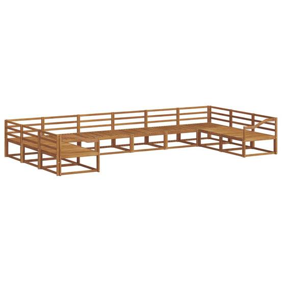 Ensemble de canapés d'extérieur 10 pcs naturel