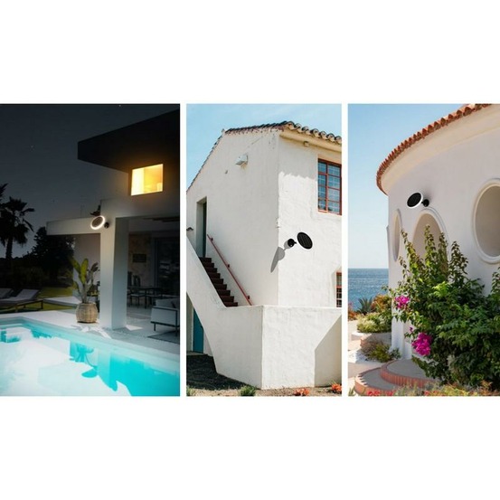 Applique solaire extérieur avec détecteur halo 8w blanc chaud