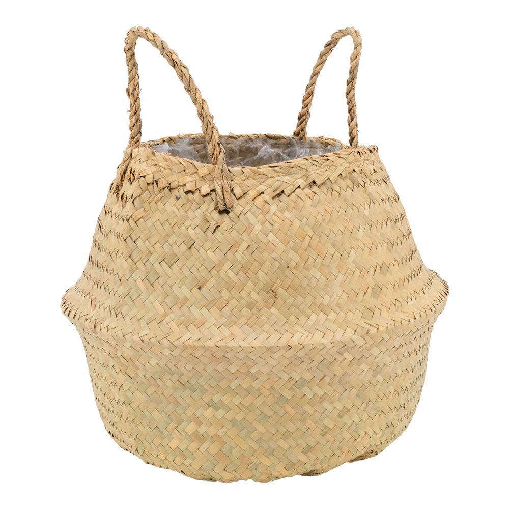 Sac rond en jonc de mer pliant diamètre 35 cm