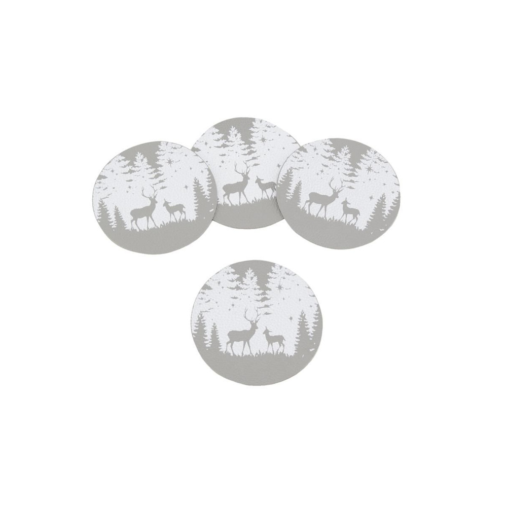 Sous-verre en vinyle cerf (lot de 4)