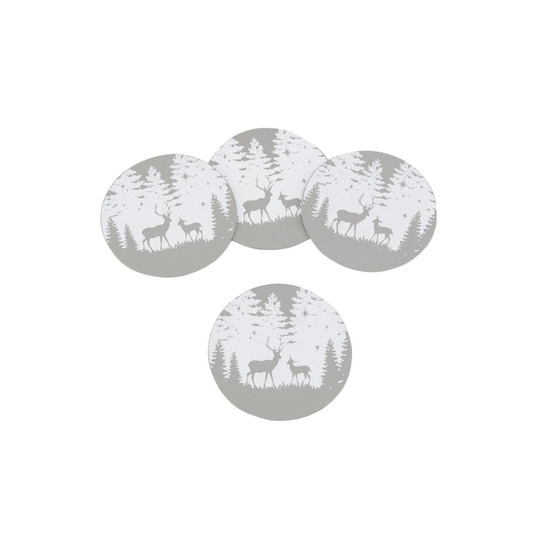 Sous-verre en vinyle cerf (lot de 4)