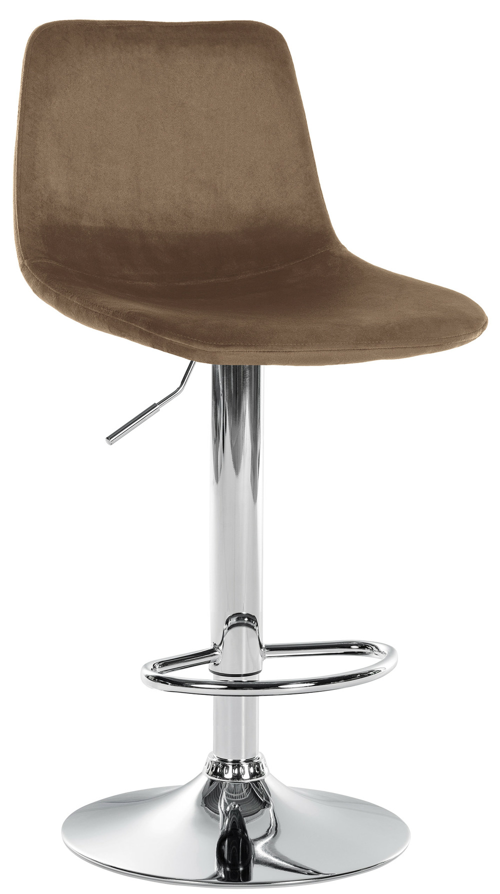 Tabouret de bar divo velours chrome