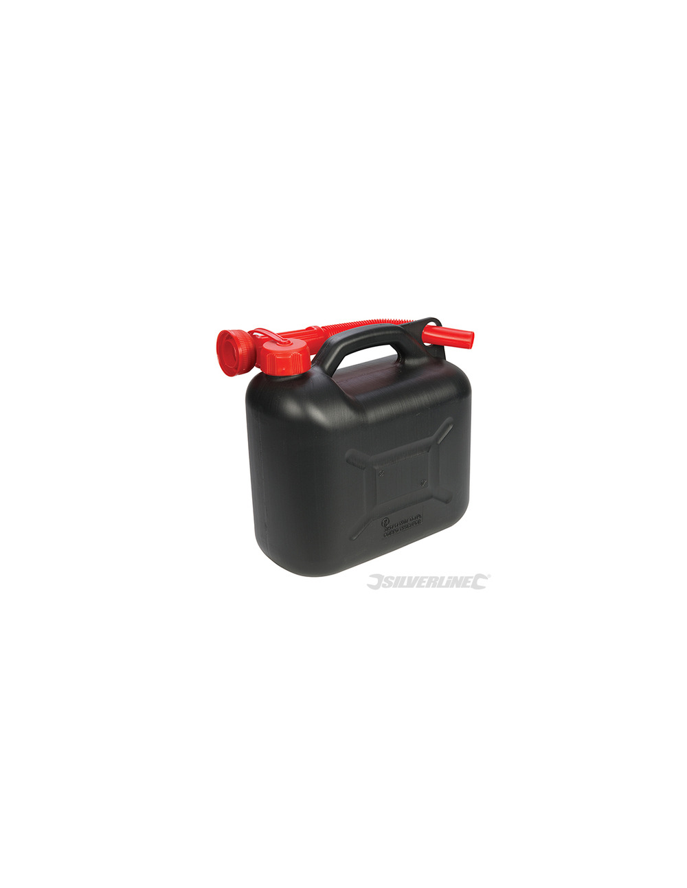 Silverline - bidon à carburant plastique 5 l - noir