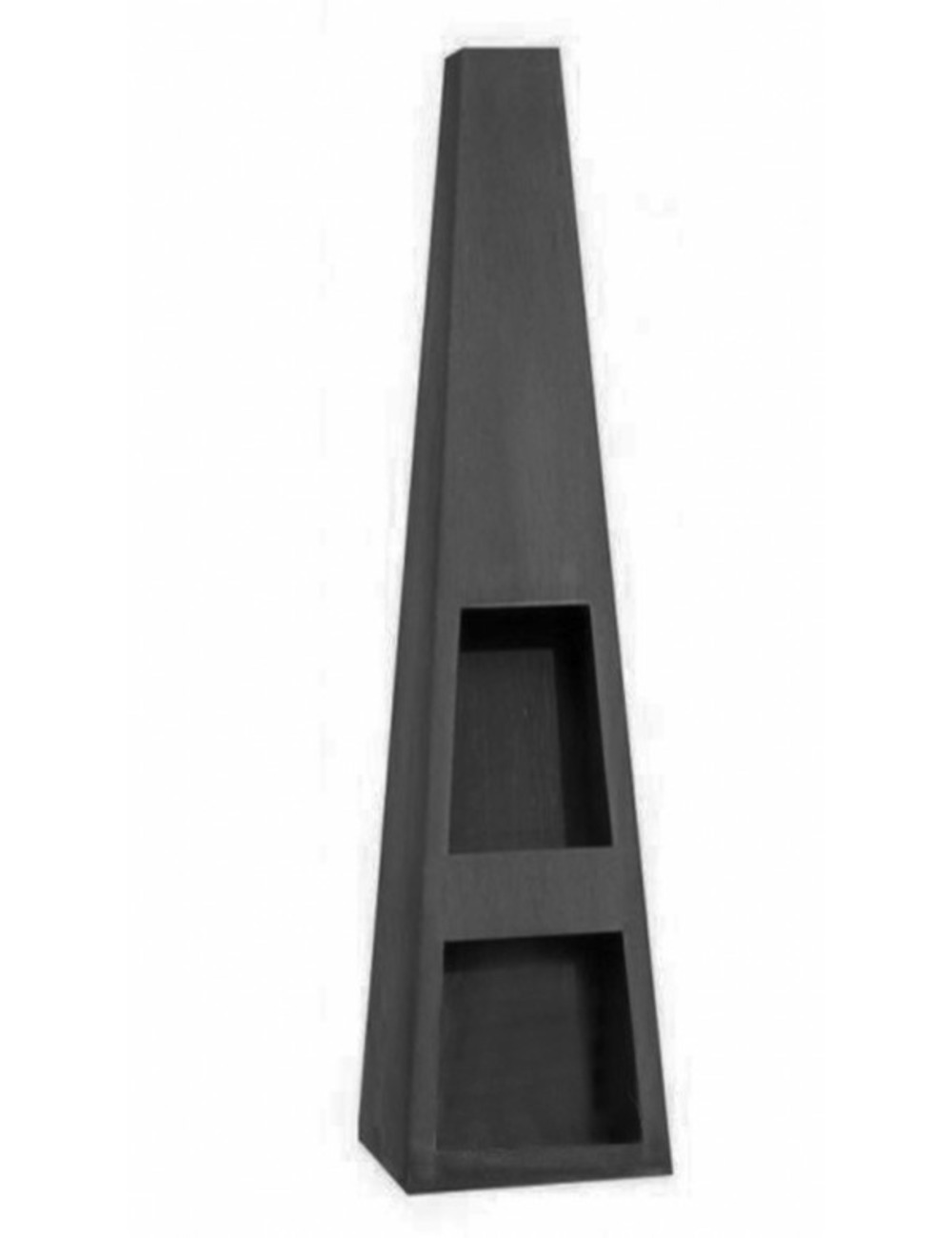 Cheminée de jardin en acier noir texas 118x40x40 cm avec range bûches