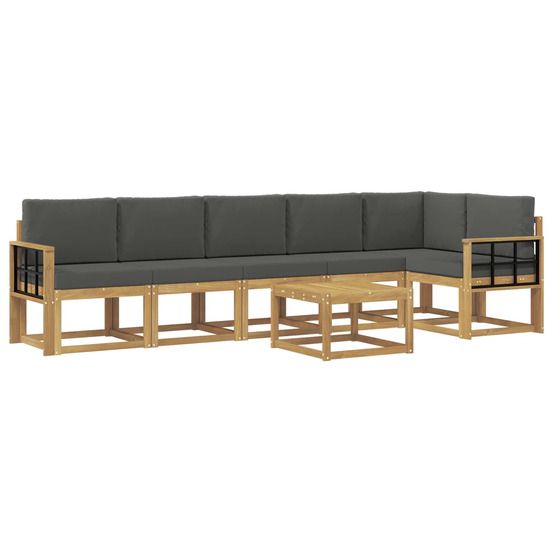Ensemble de canapés d'extérieur 7 pc blanc et anthracite