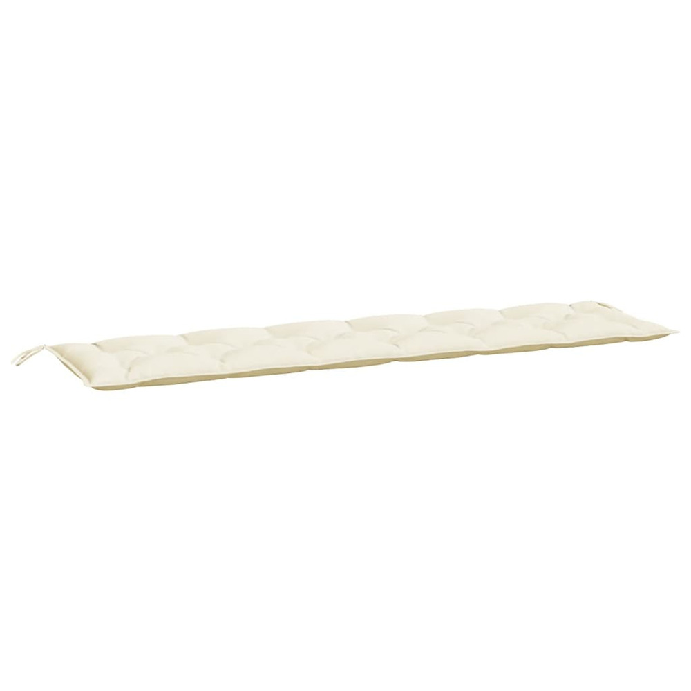 Coussin de banc de jardin blanc crème 200x50x7 cm tissu oxford
