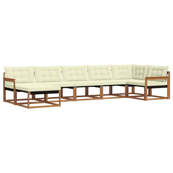 Ensemble de canapés d'extérieur 21 pcs naturel et crème