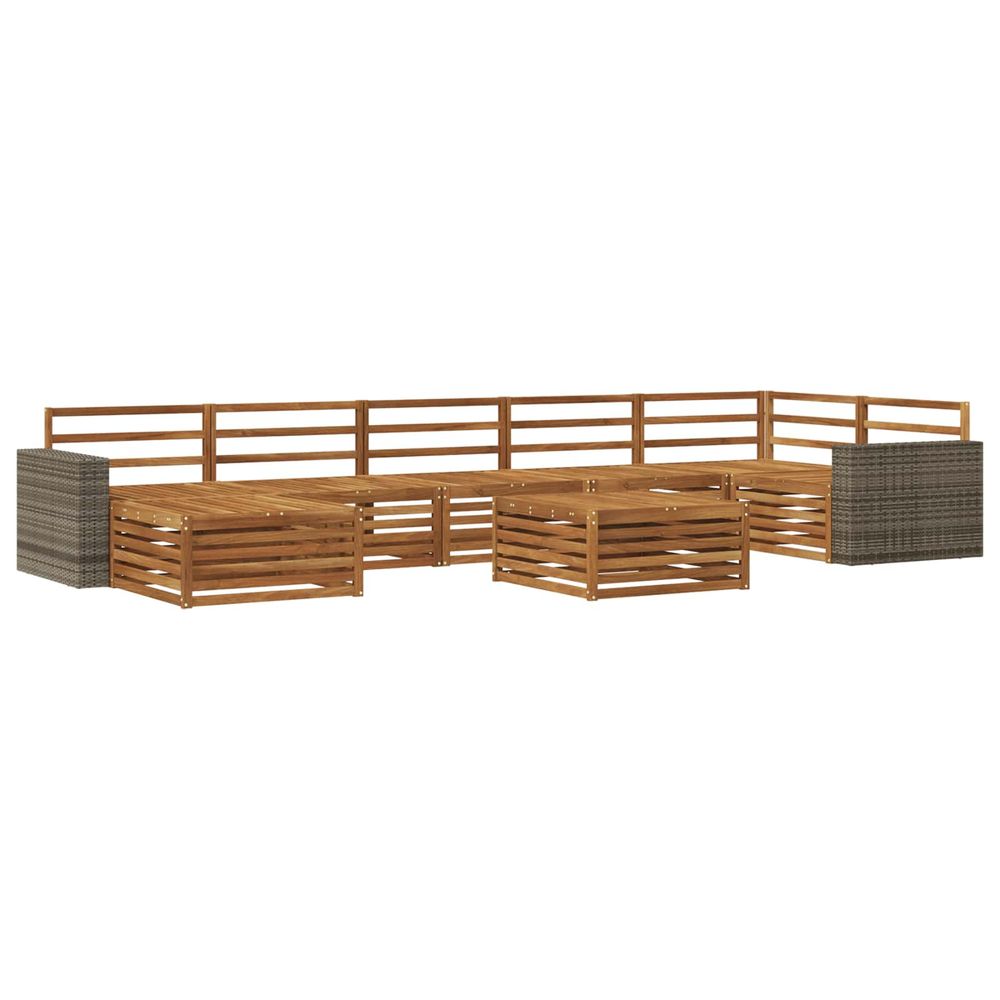 Ensemble de canapés d'extérieur 8 pc naturel