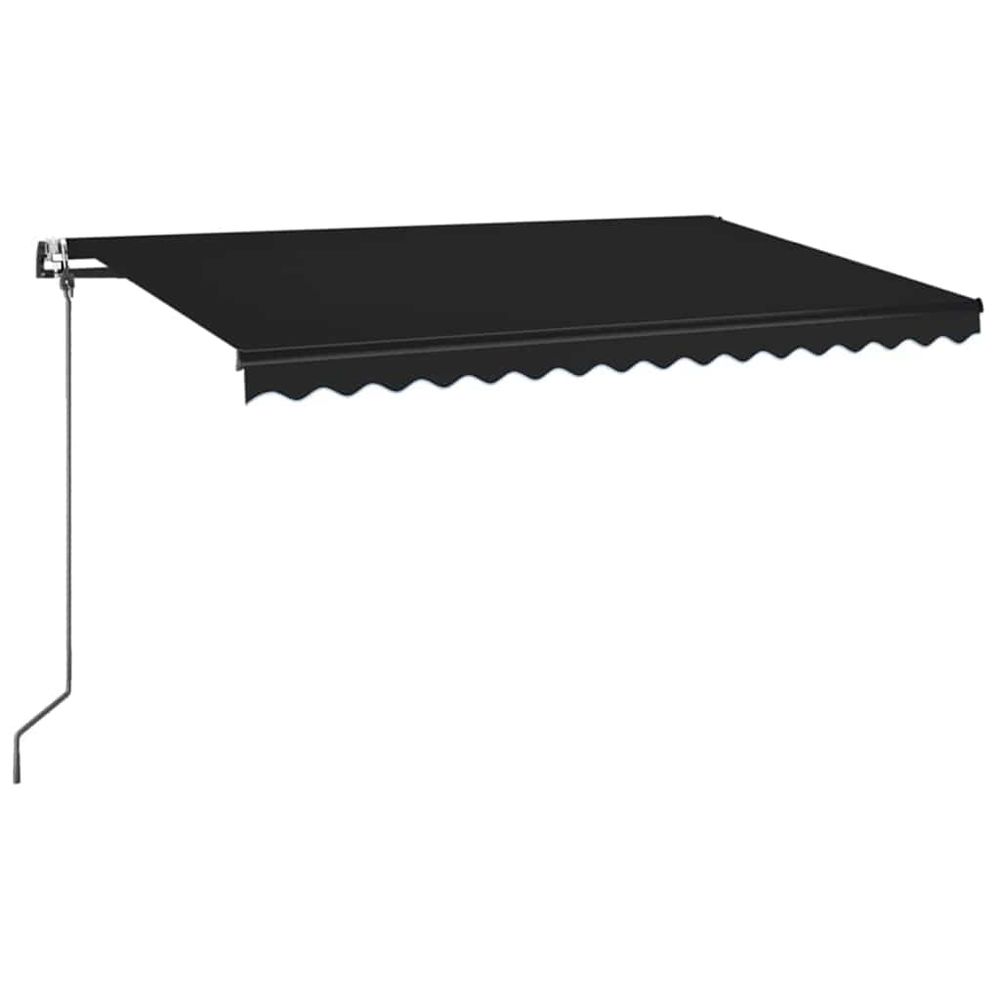 Auvent automatique capteur de vent et led 400x350 cm anthracite