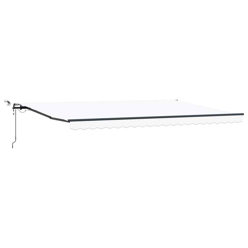 Auvent rétractable blanc 500 × 350 cm polyester