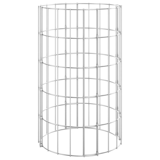 Poteau à gabion circulaire acier galvanisé ø30x50 cm