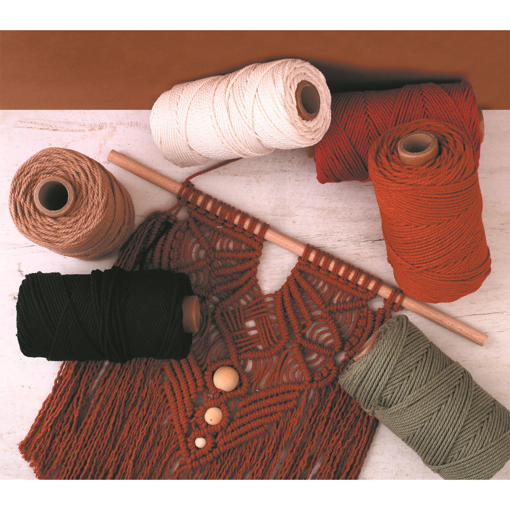 Bobine de fil de coton câblé recyclé - lin