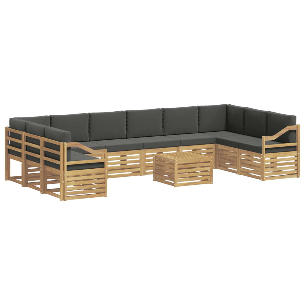 Ensemble de canapés d'extérieur 8 pcs blanc et anthracite
