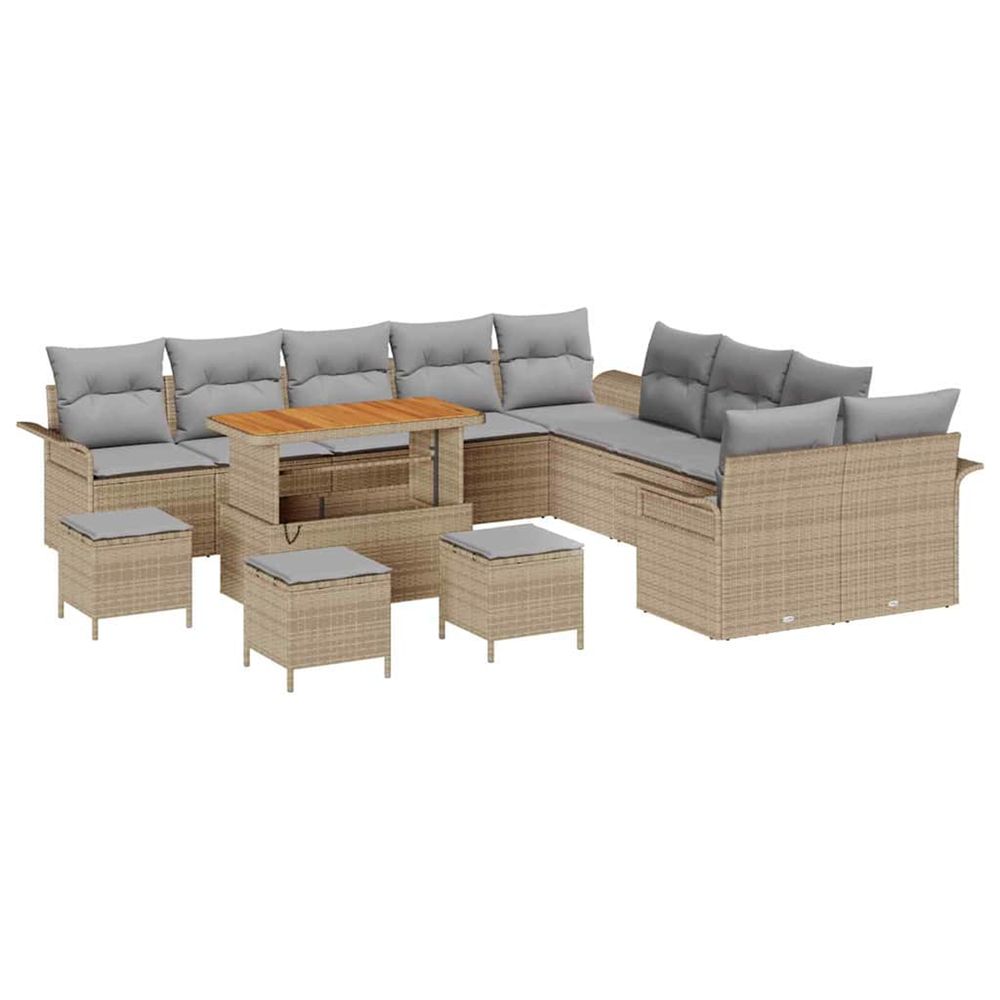 Ensemble de canapé de jardin 14 pc 13-nombre de places