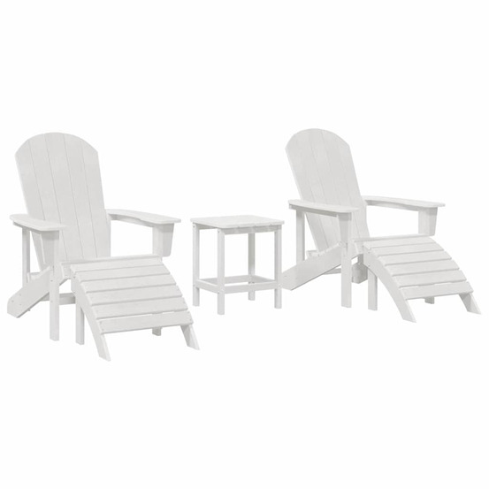 Mobilier de jardin lounge 3 pcs blanc 38 x 38 x 46 cm plastique