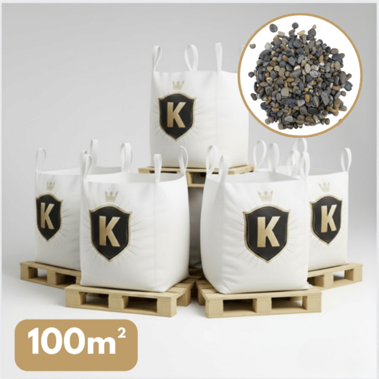 Gravier roulé rivière gris 6/16 mm – pack 5 big bag +/- 1,5t – 100 m²