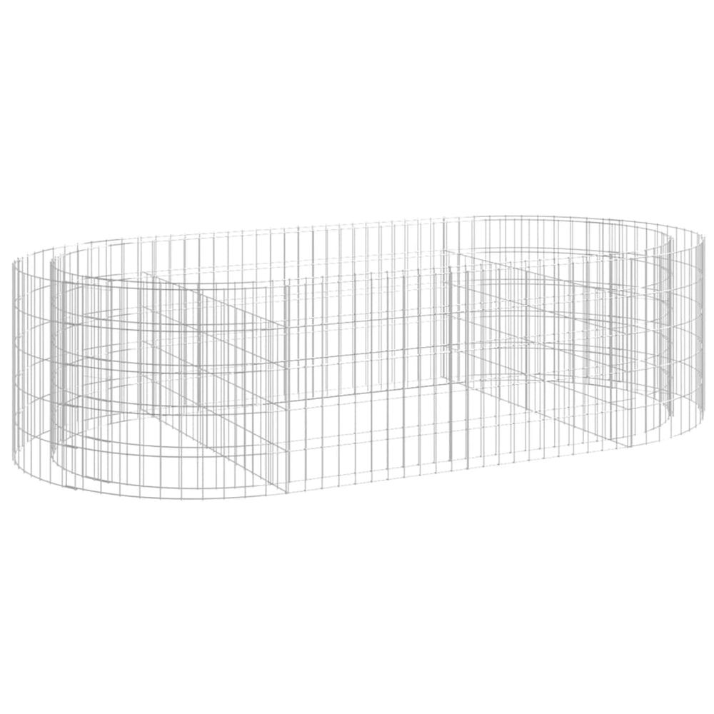 Lit surélevé à gabion fer galvanisé 200x100x50 cm