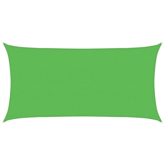 Voile d'ombrage 160 g/m² rectangulaire vert clair 2,5x5 m pehd