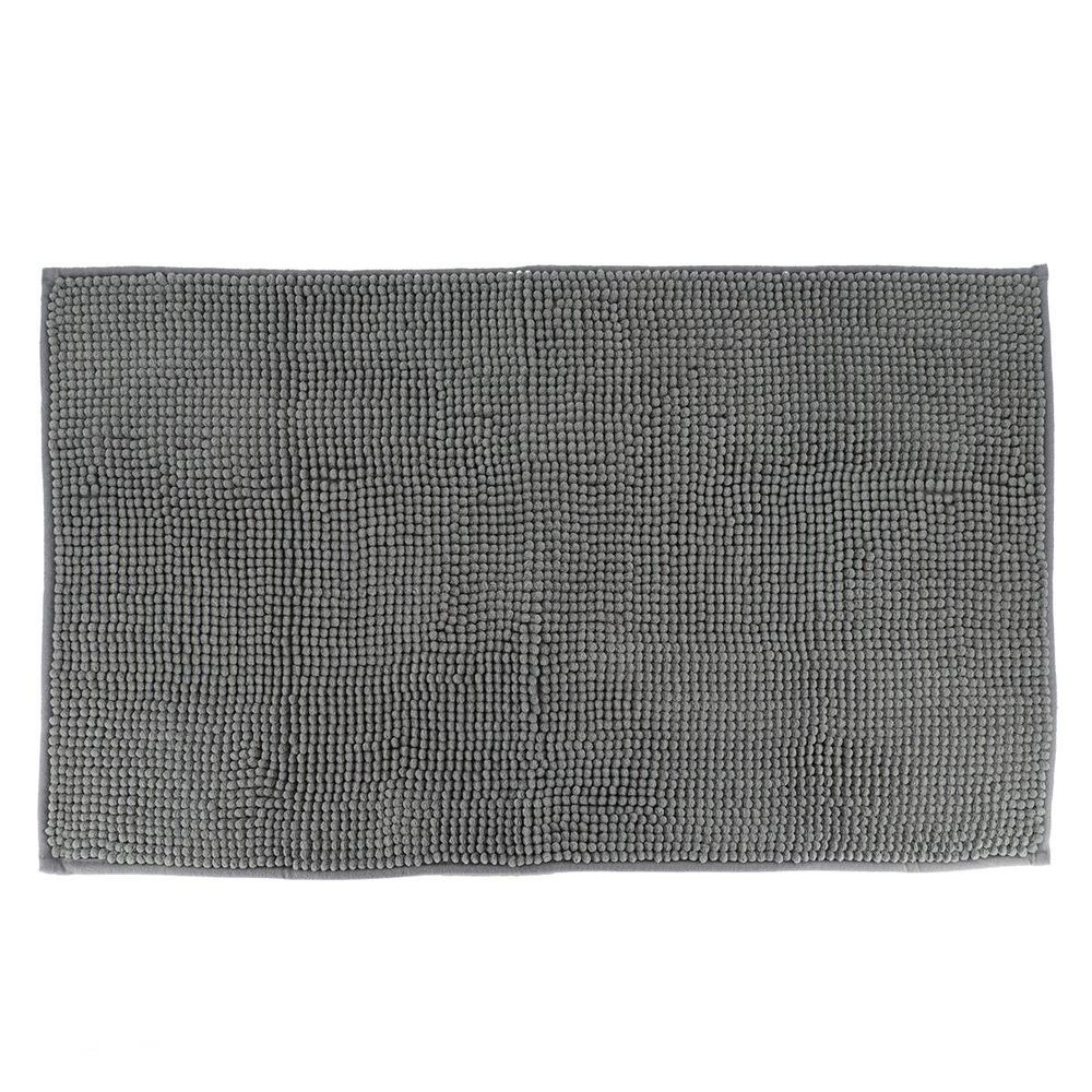 Tapis microfibre boules uni 45x75 cm - gris