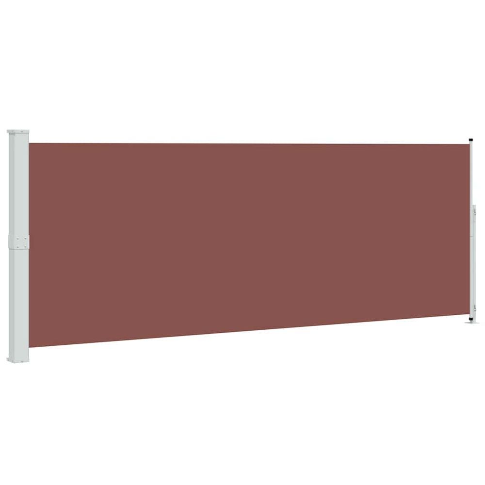 Auvent latéral rétractable de patio 180x500 cm marron