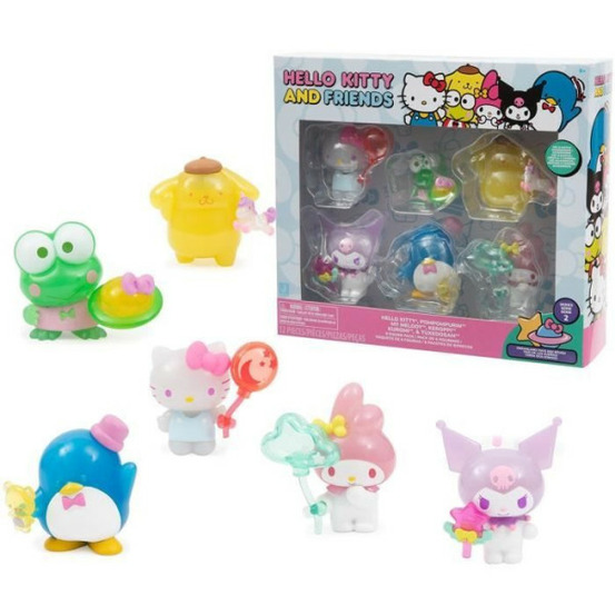 Coffret 6 figurines - - hello kitty - hkt11 - collection - 5 cm - des 6 ans