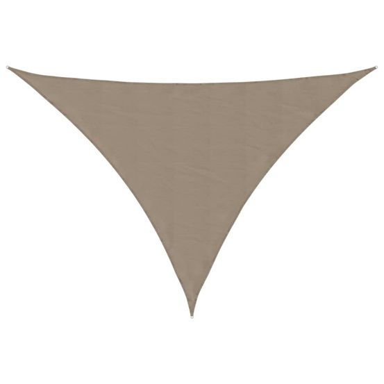 Voile de parasol tissu oxford triangulaire 4x5x5 m taupe
